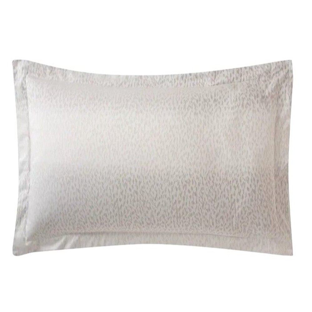 Anne De Solene Caractere Standard Shams Set of 2 Satin Jacquard Cotton Beige
